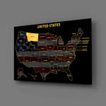 Montana State Map - 3D Embossed Metal Wall Art