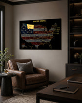 Montana State Map - 3D Embossed Metal Wall Art