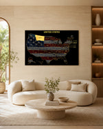 Montana State Map - 3D Embossed Metal Wall Art