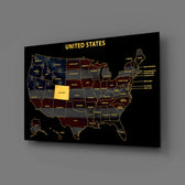 Colorado State Map - 3D Embossed Metal Wall Art