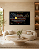 Colorado State Map - 3D Embossed Metal Wall Art