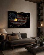 Colorado State Map - 3D Embossed Metal Wall Art