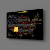New Mexico State Map - 3D Embossed Metal Wall Art