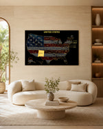 New Mexico State Map - 3D Embossed Metal Wall Art