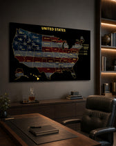 Hawaii State Map - 3D Embossed Metal Wall Art