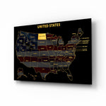 North Dakota State Map - 3D Embossed Metal Wall Art