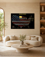 North Dakota State Map - 3D Embossed Metal Wall Art