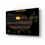 South Dakota State Map - 3D Embossed Metal Wall Art