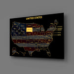 South Dakota State Map - 3D Embossed Metal Wall Art