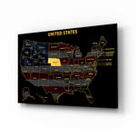 Nebraska State Map - 3D Embossed Metal Wall Art