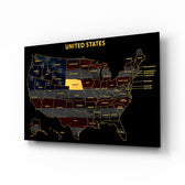 Nebraska State Map - 3D Embossed Metal Wall Art