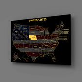 Nebraska State Map - 3D Embossed Metal Wall Art