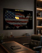 Nebraska State Map - 3D Embossed Metal Wall Art