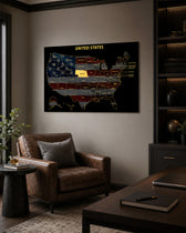 Nebraska State Map - 3D Embossed Metal Wall Art