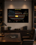 Kansas State Map - 3D Embossed Metal Wall Art