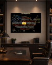 Kansas State Map - 3D Embossed Metal Wall Art