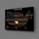 Oklahoma State Map - 3D Embossed Metal Wall Art