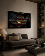 Oklahoma State Map - 3D Embossed Metal Wall Art