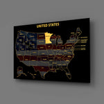 Minnesota State Map - 3D Embossed Metal Wall Art