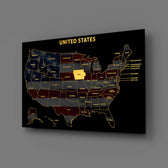 Iowa State Map - 3D Embossed Metal Wall Art