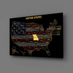 Missouri State Map - 3D Embossed Metal Wall Art