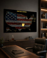 Arkansas State Map - 3D Embossed Metal Wall Art
