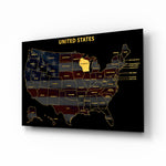 Wisconsin State Map - 3D Embossed Metal Wall Art