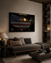 Wisconsin State Map - 3D Embossed Metal Wall Art
