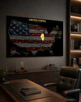 Illinois State Map - 3D Embossed Metal Wall Art