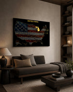 Michigan State Map - 3D Embossed Metal Wall Art