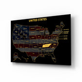 Tennessee State Map - 3D Embossed Metal Wall Art