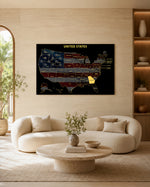 Georgia State Map - 3D Embossed Metal Wall Art