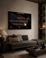 Georgia State Map - 3D Embossed Metal Wall Art