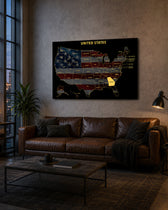 Georgia State Map - 3D Embossed Metal Wall Art