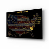 South Carolina State Map - 3D Embossed Metal Wall Art