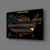 South Carolina State Map - 3D Embossed Metal Wall Art