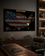 South Carolina State Map - 3D Embossed Metal Wall Art