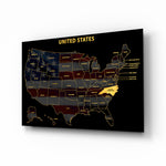 North Carolina State Map - 3D Embossed Metal Wall Art
