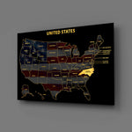 North Carolina State Map - 3D Embossed Metal Wall Art