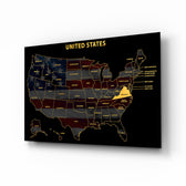 Virginia State Map - 3D Embossed Metal Wall Art