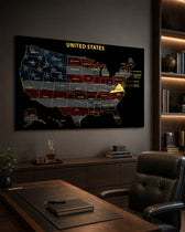Virginia State Map - 3D Embossed Metal Wall Art