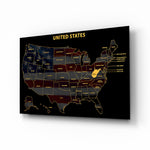 West Virginia State Map - 3D Embossed Metal Wall Art