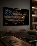 West Virginia State Map - 3D Embossed Metal Wall Art