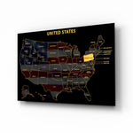 Pennsylvania State Map - 3D Embossed Metal Wall Art