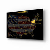 Pennsylvania State Map - 3D Embossed Metal Wall Art