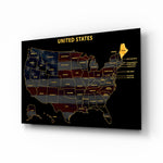 Maine State Map - 3D Embossed Metal Wall Art