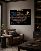 Maine State Map - 3D Embossed Metal Wall Art
