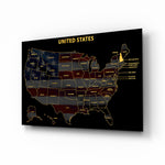 New Hampshire State Map - 3D Embossed Metal Wall Art
