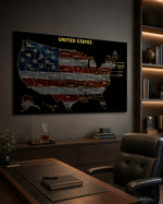 Rhode Island State Map - 3D Embossed Metal Wall Art