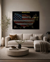 Connecticut State Map - 3D Embossed Metal Wall Art